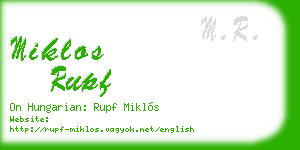 miklos rupf business card